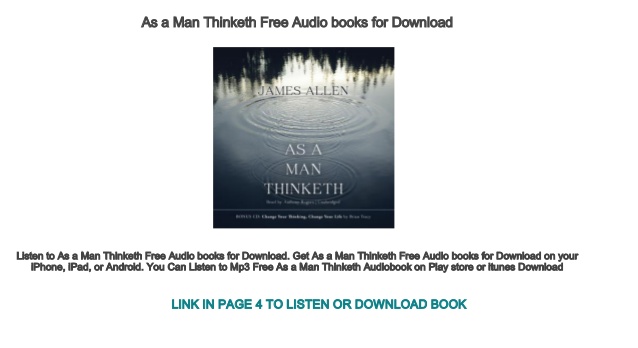 As A Man Thinketh Audio Download